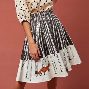 Anthropologie Corey Lynn Calter Winter Fox Skirt Size M